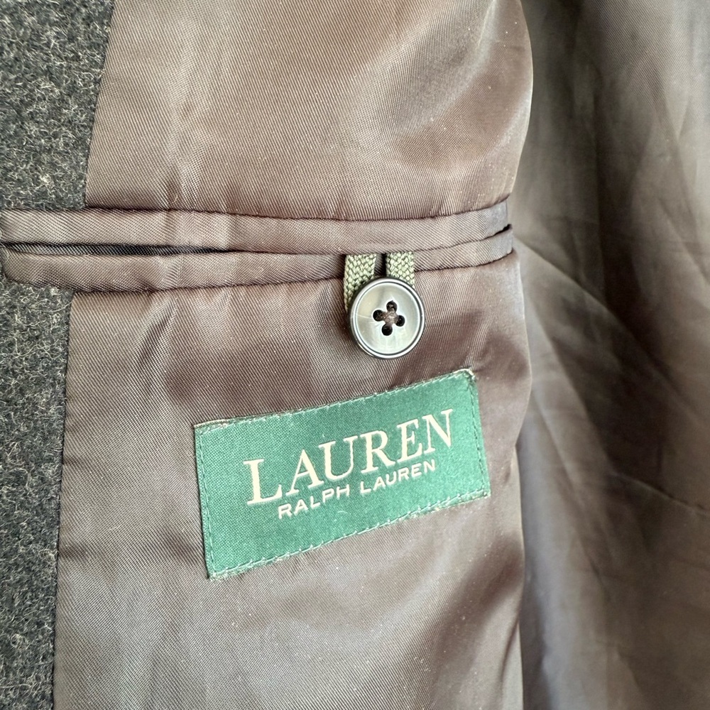 Ralph Lauren Kensington Boyfriend Wool Coat in Charcoal Grey - Picture 5 of 7